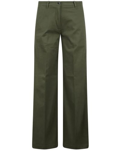 Nine:inthe:morning Trousers > wide trousers - Vert