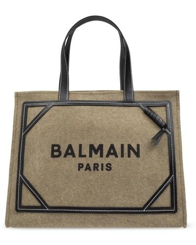 Balmain Shopper-tasche mit logo - Mettallic