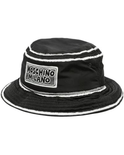 Moschino Cappello da pescatore con stampa del logo - Nero