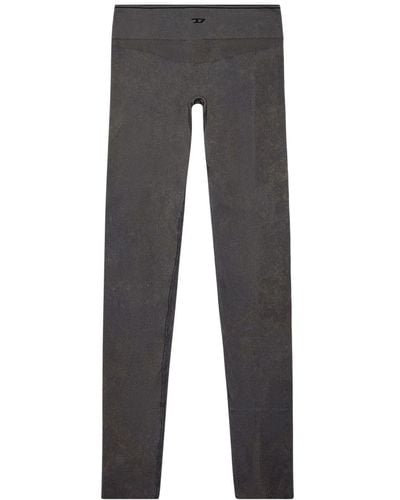 DIESEL Gerippte leggings mit leichter stützfunktion - Grau
