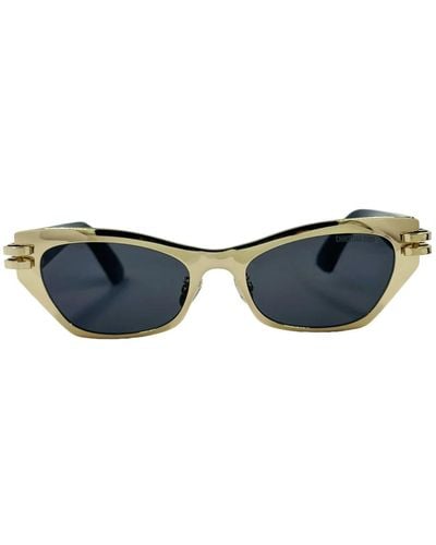 Dior Schmetterling metall sonnenbrille mit goldscharnier - Blau