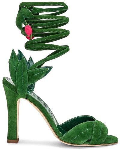 Manolo Blahnik High Heel Sandals - Green
