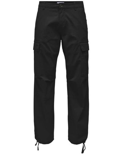 Only & Sons Straight Trousers - Black