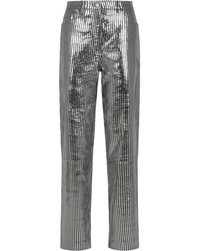 REMAIN Birger Christensen Trousers > straight trousers - Gris