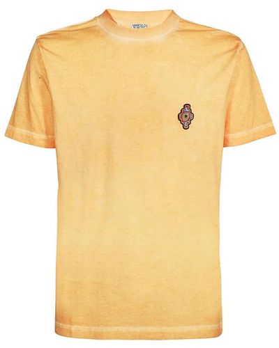 Marcelo Burlon T-shirt arancione - vestibilità regolare - 100% cotone - Giallo