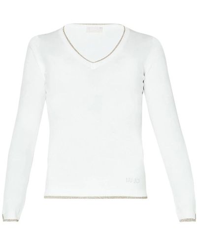 Liu Jo Weißer pullover elegant minimalistisch