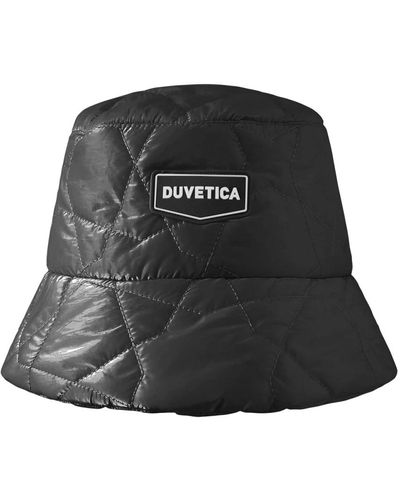 Duvetica Sombrero de cubo acolchado con firma - negro