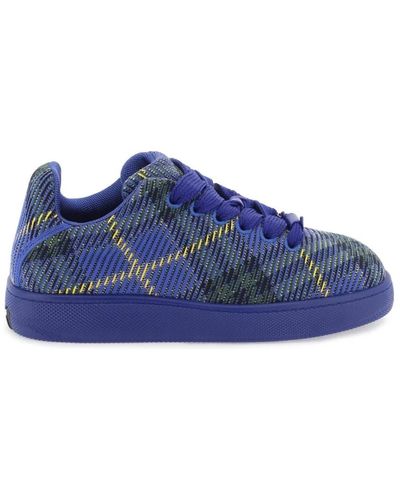 Burberry Sneakers box mit check-muster - Blau
