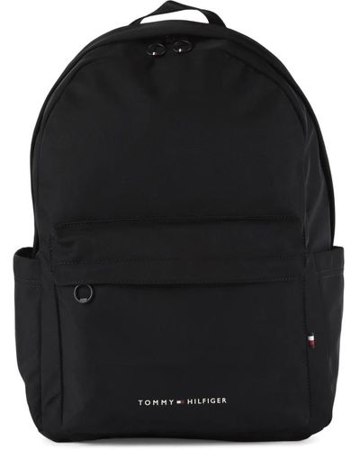 Tommy Hilfiger Rucksack mit logo-prägung aus stoff - Schwarz