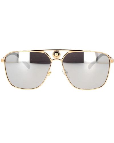 Versace Rechteckige sonnenbrille ve2238 12526g - Gelb