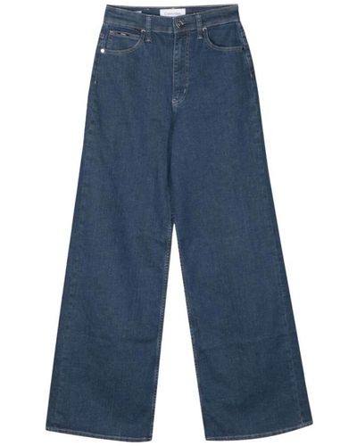 Calvin Klein Indigo blaue wide leg jeans