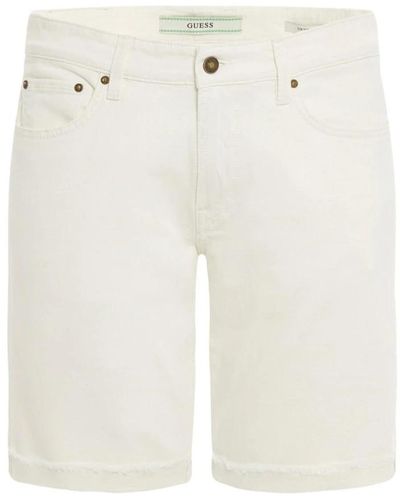 Guess Stretch hanf bermuda jeans - Weiß