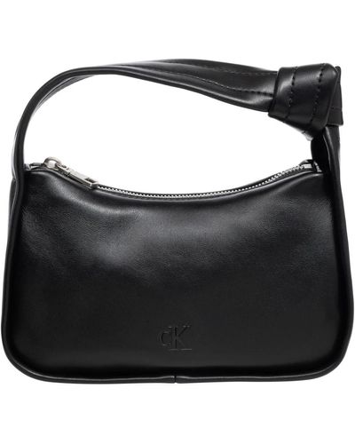 Calvin Klein Stilvolle handtasche mit reißverschluss und logo - Schwarz