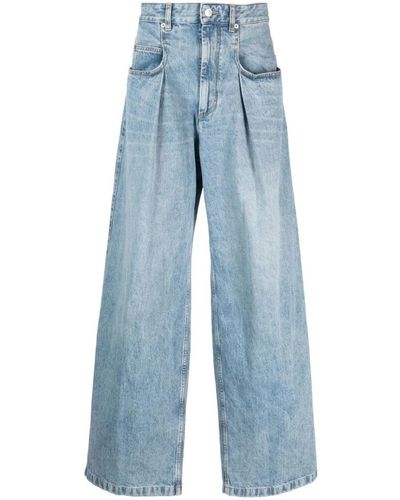 Isabel Marant Hellblaue denim weite beinhose