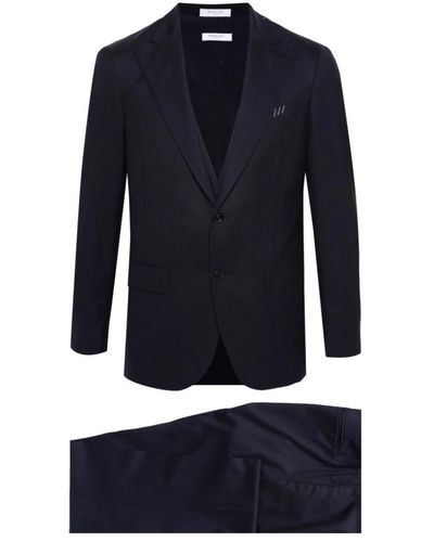 Boglioli Single breasted suits,marineblauer wollblazeranzug