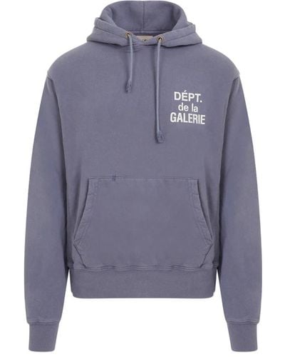 GALLERY DEPT. Vintage gewaschen navy hoodie französisches logo - Blau