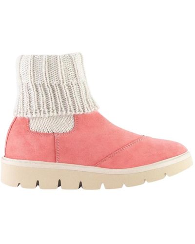 Pànchic P05 beatle boot knitted socks suede mellow rose - Rosa