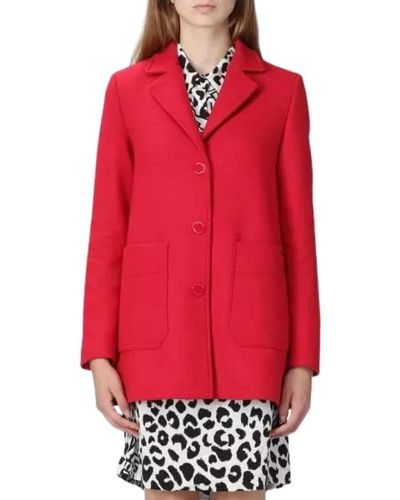 Love Moschino Collezione di giacche e cappotti in lana rossa - Rosso