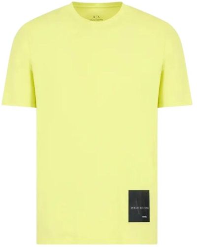 Armani Exchange T-shirt regular fit casual - Giallo