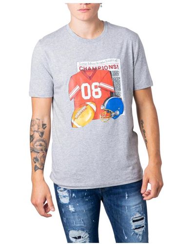 Love Moschino Herren T-Shirt aus Baumwolle - Frühling/Sommer Kollektion - Grau