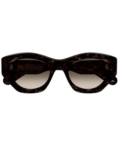 Chloé Cat eye sonnenbrille mit bio nylon gläsern - Schwarz