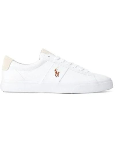 Polo Ralph Lauren Weiße sayer canvas sneaker schuhe