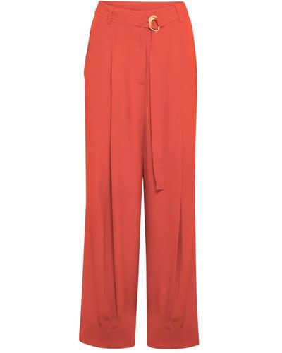 Ulla Johnson Straight Trousers - Red