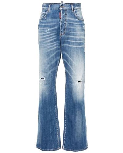 DSquared² Blaue jeans mit distressed-effekt