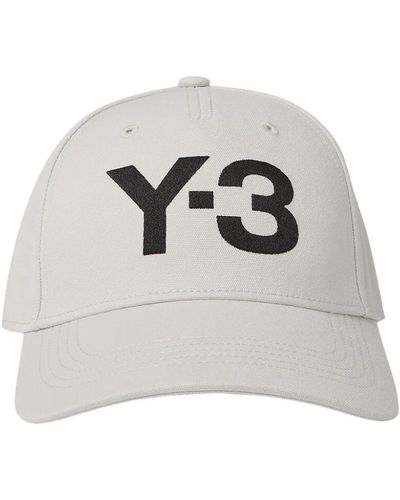 Y-3 Logo baseballkappe aus recyceltem polyester - Grau