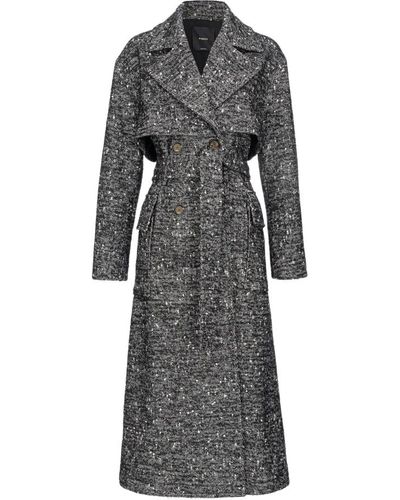 Pinko Belted coats - Grau