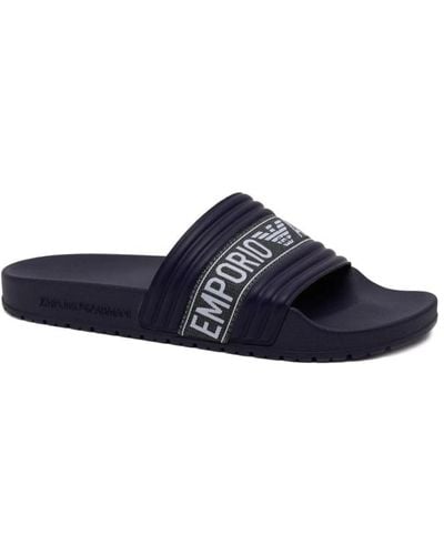 Emporio Armani Shoes > flip flops & sliders > sliders - Bleu
