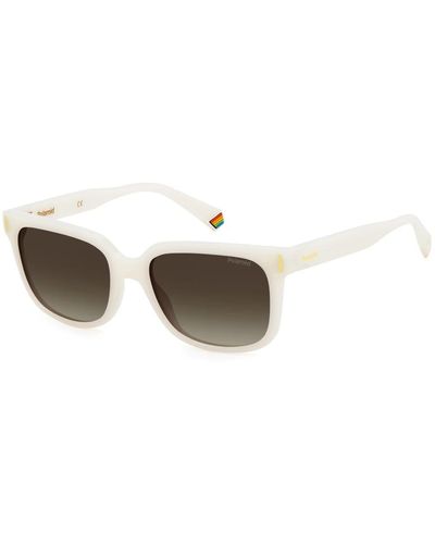 Polaroid Weiß/grau getönte sonnenbrille,fuchsia/grey sonnenbrille,trendige sonnenbrille - Mettallic