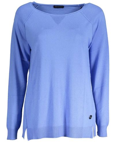 North Sails Camisa de algodón azul claro con detalles contrastantes