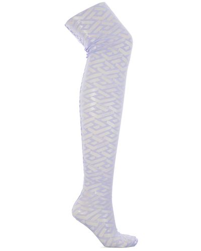 Versace Tights with logo - Bianco