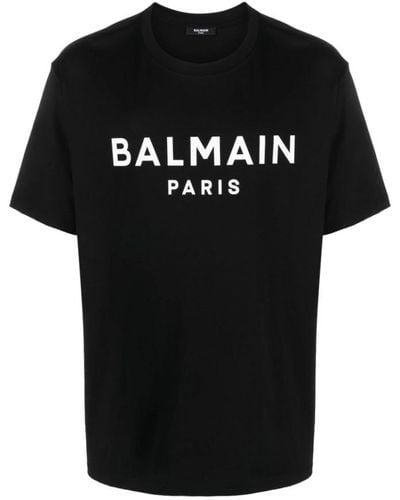 Balmain Clothing t-shirts polos black aw23 - Nero
