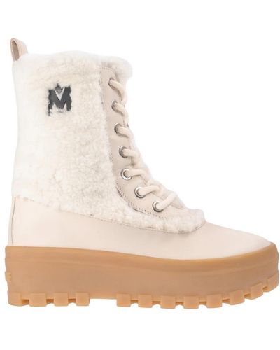 Mackage Lace-Up Boots - Natural