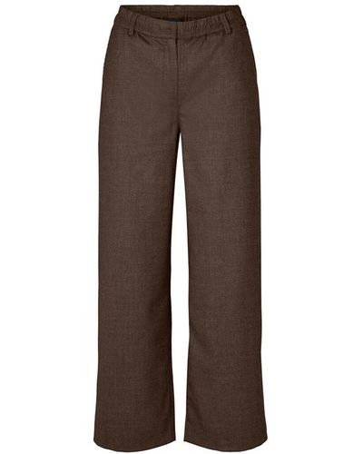 LauRie Loose chocolate chip check hose - Braun