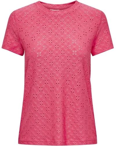 Jacqueline De Yong T-shirts - Pink