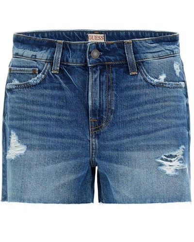 Guess Zerrissene Denim-Shorts - Sommerbereit - Blau