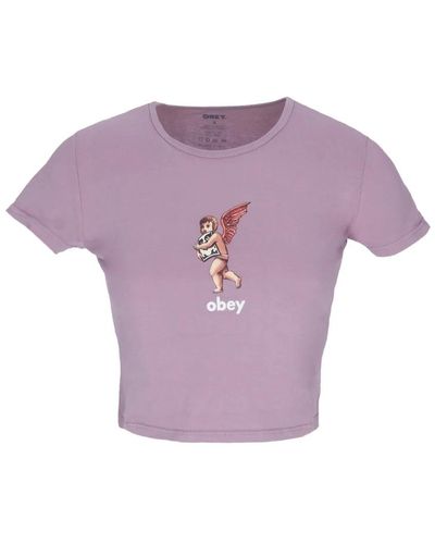 Obey T-Shirts - Lila
