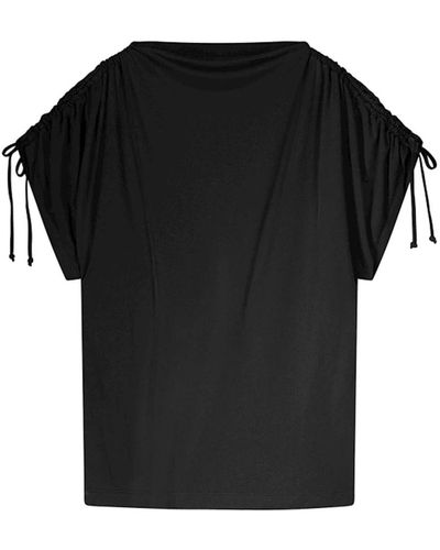 Summum Top sin mangas de jersey de crepé - Negro