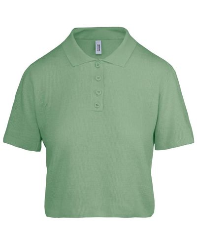 Bomboogie Linen cotton knit polo shirt - Verde