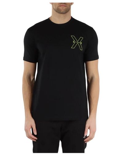 RICHMOND T-shirt in cotone pima con stampa logo - Nero