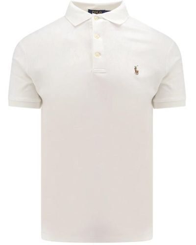 Ralph Lauren T-shirt mit logo-stickerei - Weiß