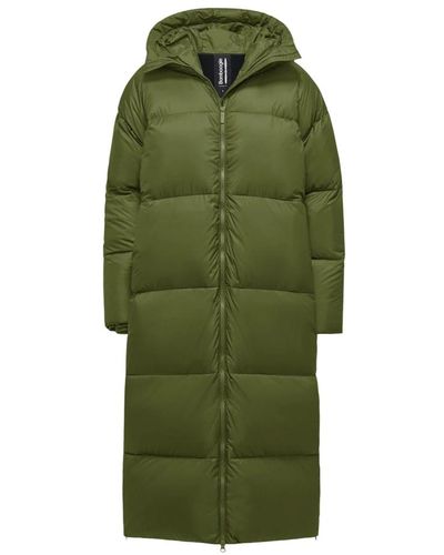 Bomboogie Anvers Long Jacket - Over Daunenjacke für Damen aus recyceltem Nylon - Grün