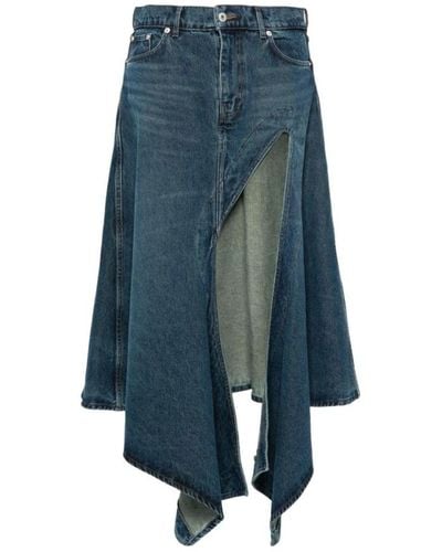 Y. Project Denim skirts - Blau