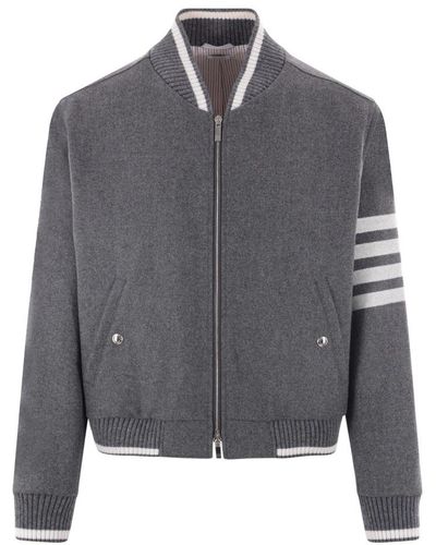 Thom Browne Bomber Jackets - Gray