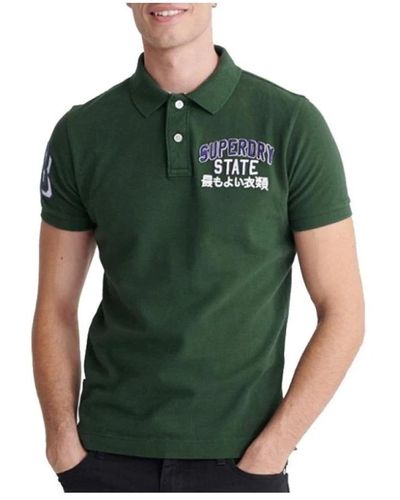 Superdry Logo polo shirt - klassischer stil - Grün