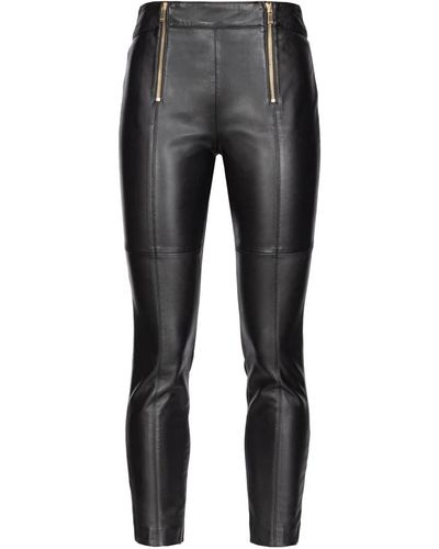 Pinko Leather trousers - Negro