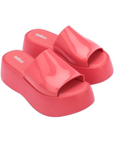 Melissa Zapatos brillantes con plataforma slip-on - Rosa